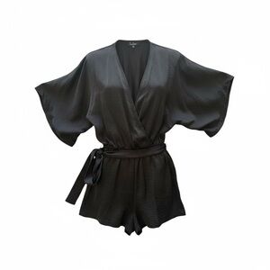 Lulu's Black Kimono-Style Romper